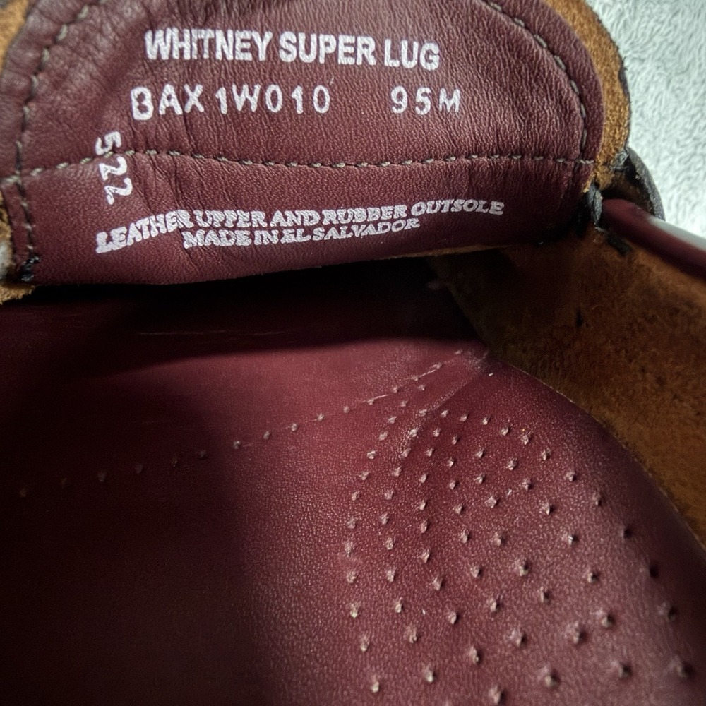 G.H. Bass Weejuns Whitney Super Lug Penny Loafers Wine Leather Womens US 9.5 M - Picture 5 of 9